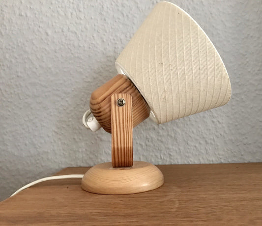 Vintage Solbackens Svarveri Schweden 70er Tischleuchte Wand Lampe Skandi Design