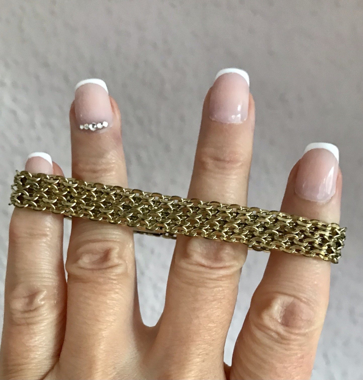 Vintage Teppicharmband Armband vergoldet Amerik. Doublè FBM