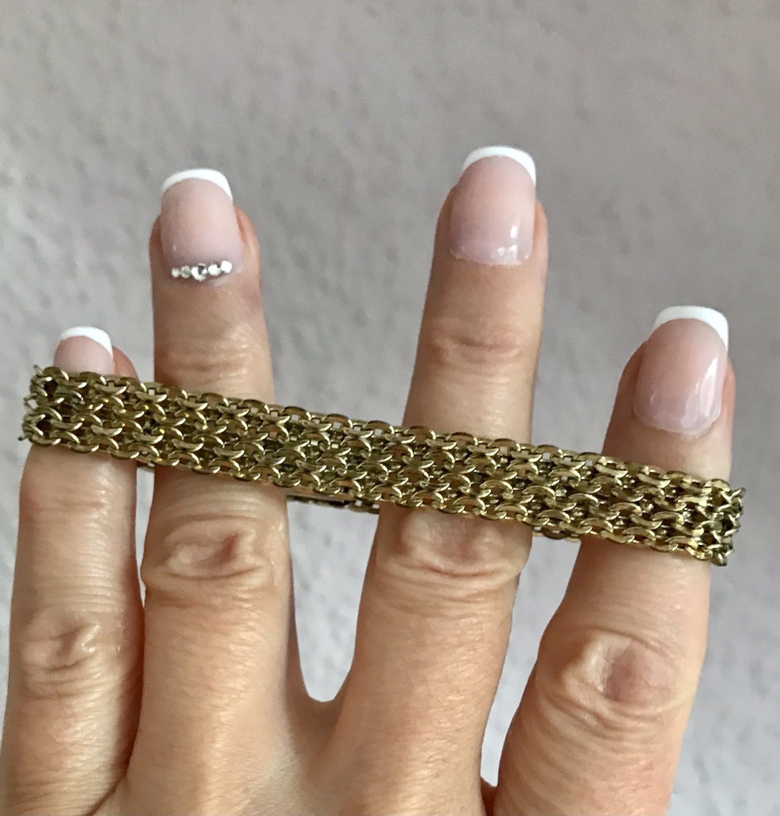 Vintage Teppicharmband Armband vergoldet Amerik. Doublè FBM