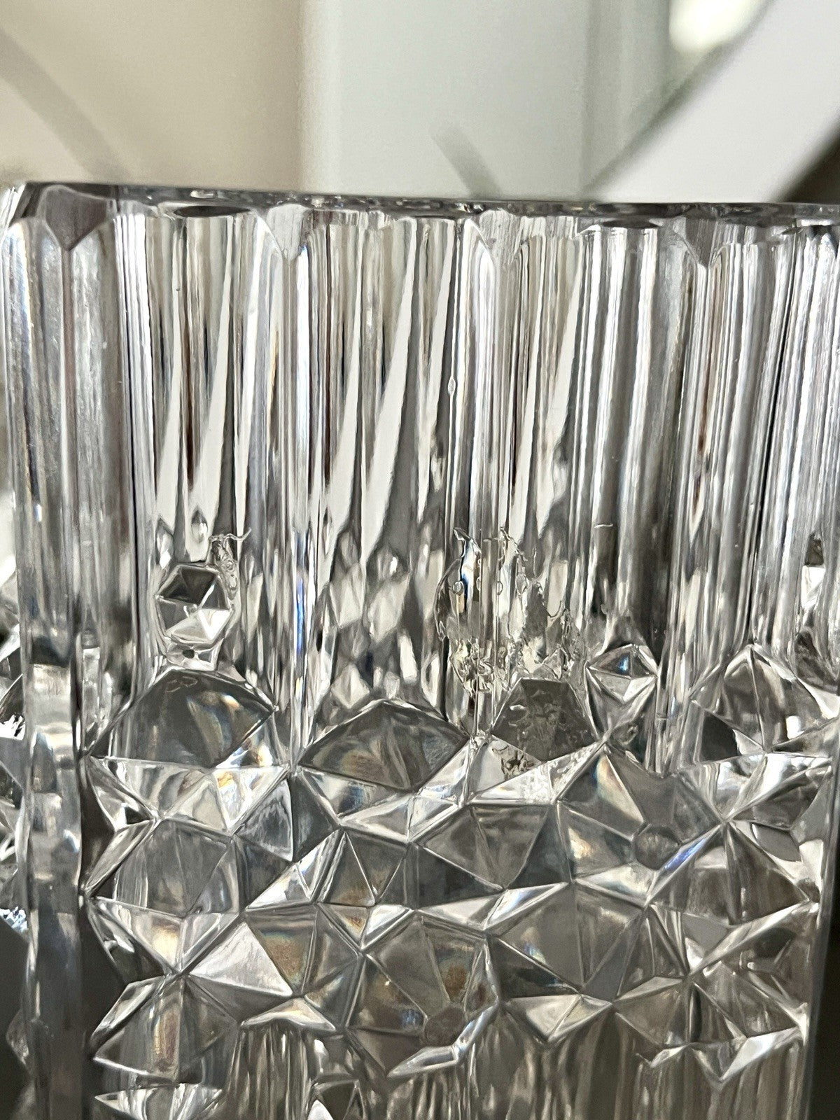 Vintage MCM Vase Blockvase Glasvase Glas Bleikristall Kristallglas Nachtmann?