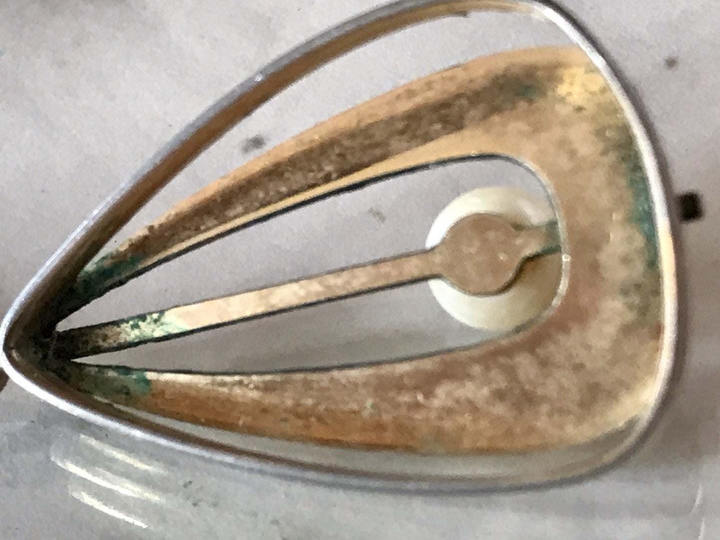 Vintage Designer Anhänger Perle Amerik. Doublè vergoldet