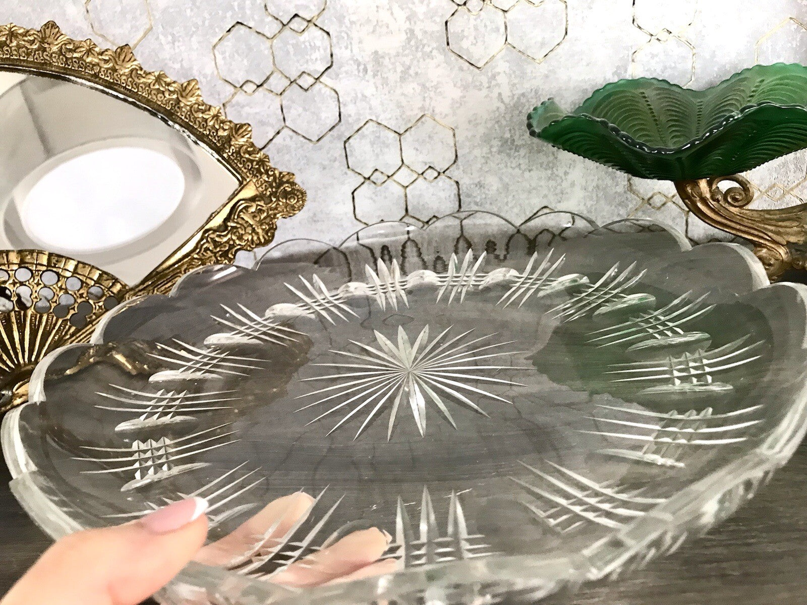 Antik Bleikristall Schale Glasschale Kristallglas Glas Schliff EDEL wundervoll!