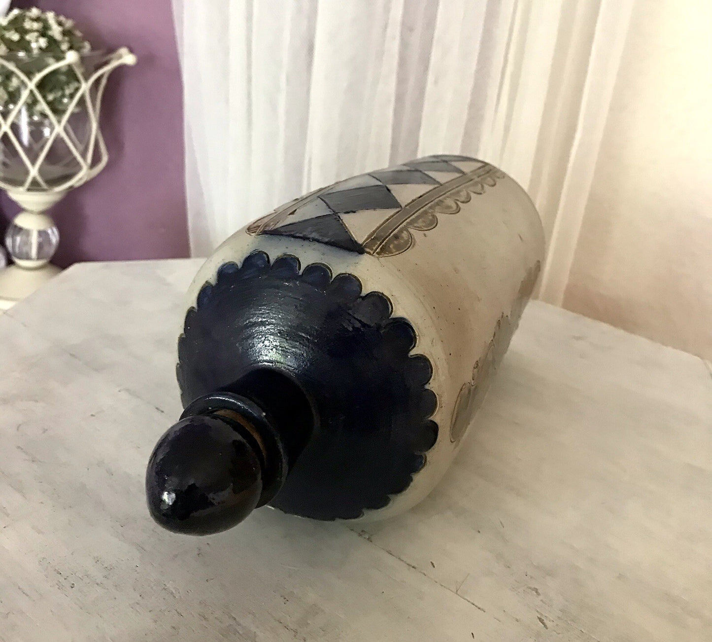 Vintage Karaffe Flasche Schnapsflasche Keramik Steinzeug Westerwald?