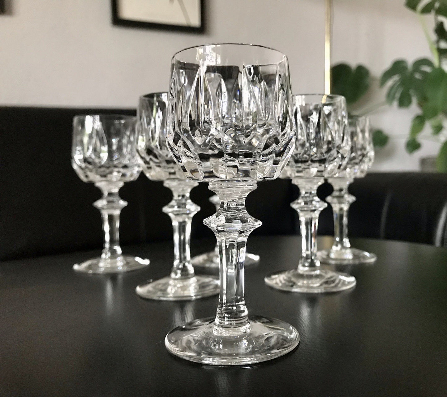 Vintage 6 edel Schnapsgläser Likör Gläser Kristallglas geschliffen Nachtmann