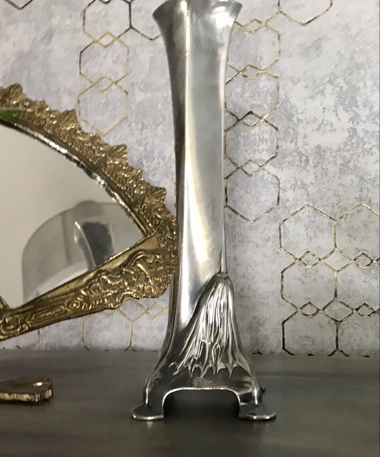 Antik Edel Jugendstil Argentor Wien Kerzenleuchter ? Vase? versilbert