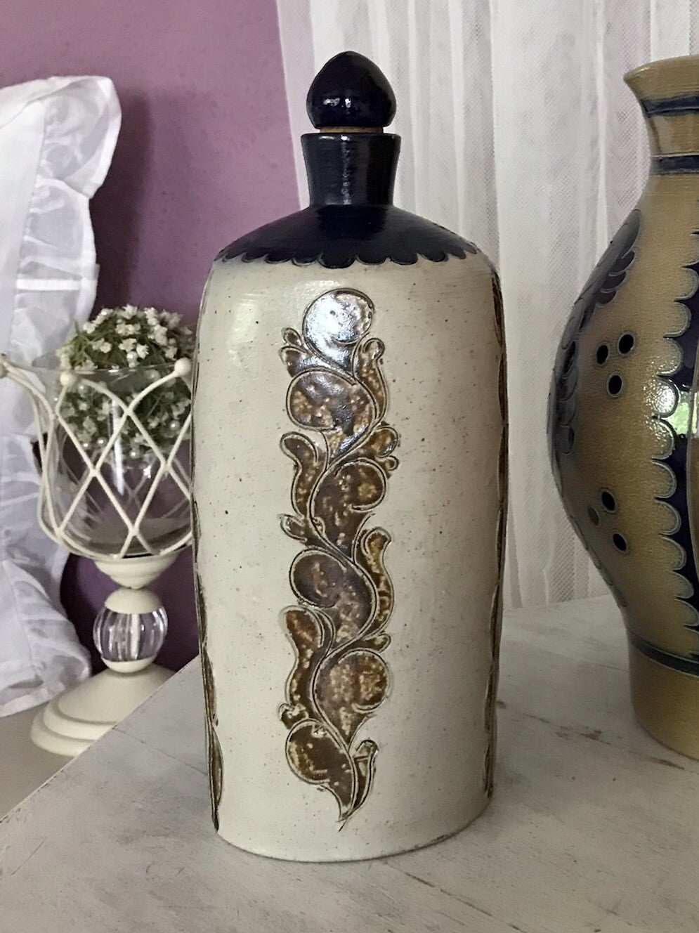 Vintage Karaffe Flasche Schnapsflasche Keramik Steinzeug Westerwald?
