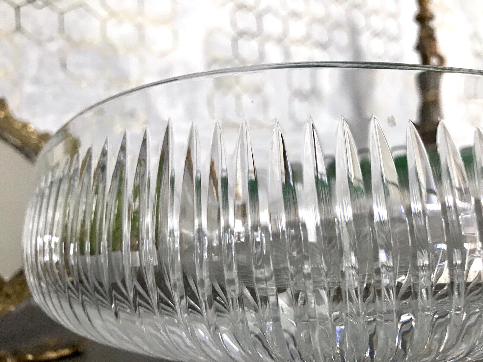 Vintage EDEL Bleikristall Schale Glasschale Kristallglas Glas Groß Schliff