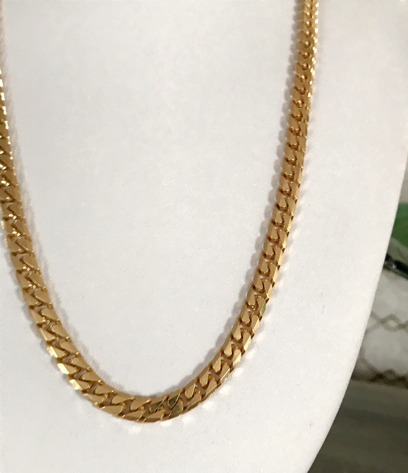 Vintage Halskette Amerik. Doublè gold SCHÖN Unisex Massiv