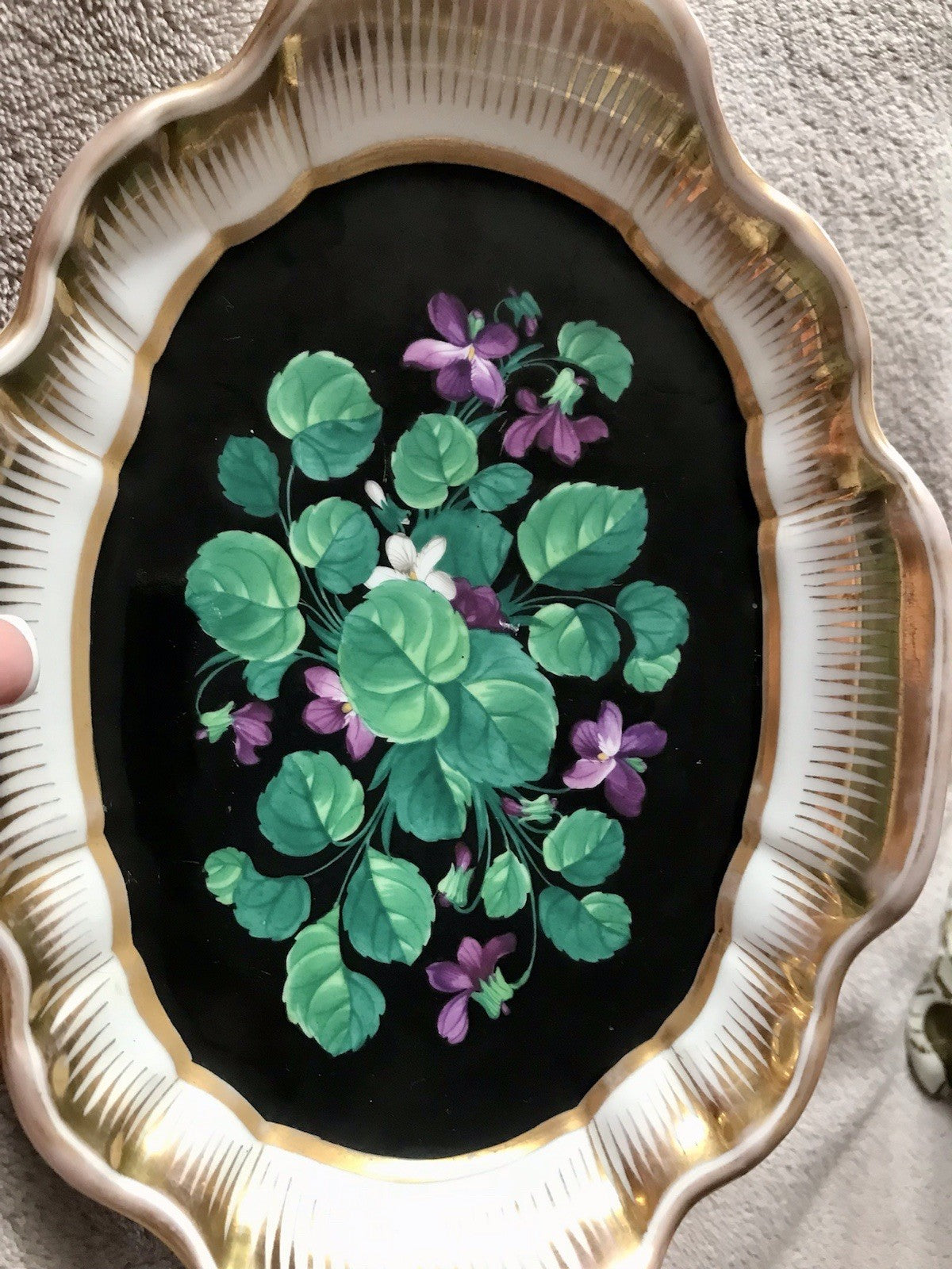 Antik Moabit Friedrich A. Schumann Porzellan Schale Zierschale ~1840 Biedermeier