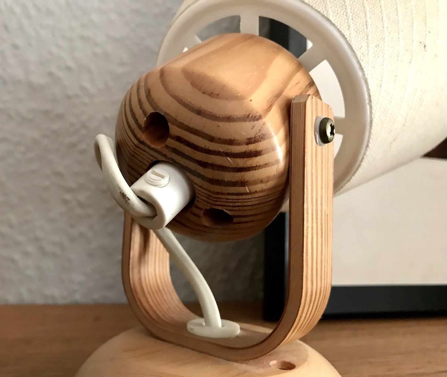 Vintage Solbackens Svarveri Schweden 70er Tischleuchte Wand Lampe Skandi Design