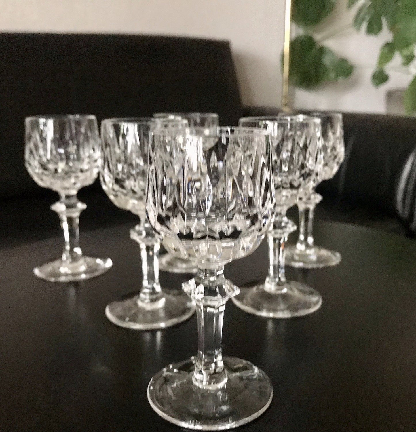 Vintage 6 edel Schnapsgläser Likör Gläser Kristallglas geschliffen Nachtmann