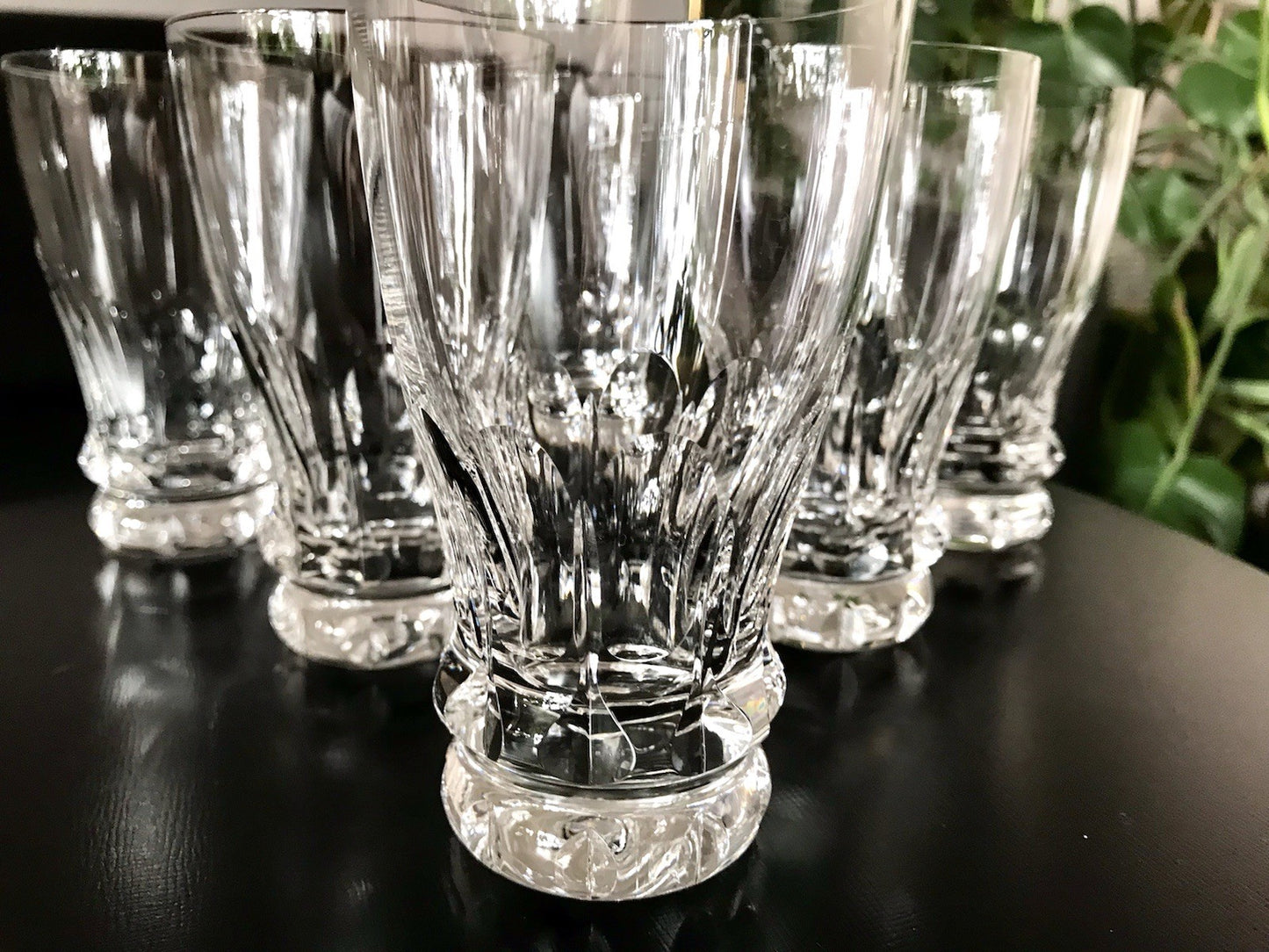 Vintage 6 EDEL  Wassergläser Trinkbecher Glas Kristallglas
