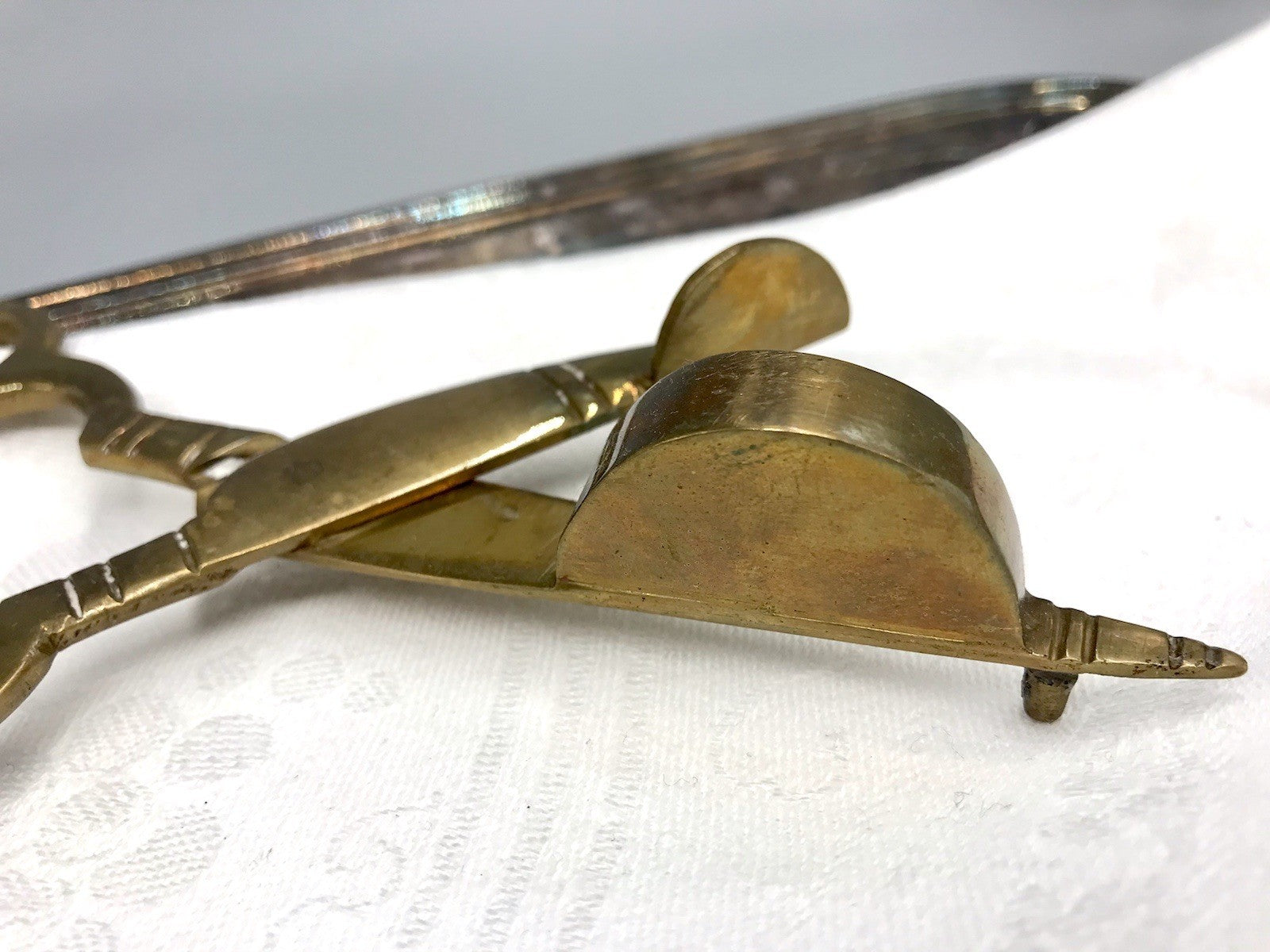 Alt Vintage Messing Dochtschere massiv