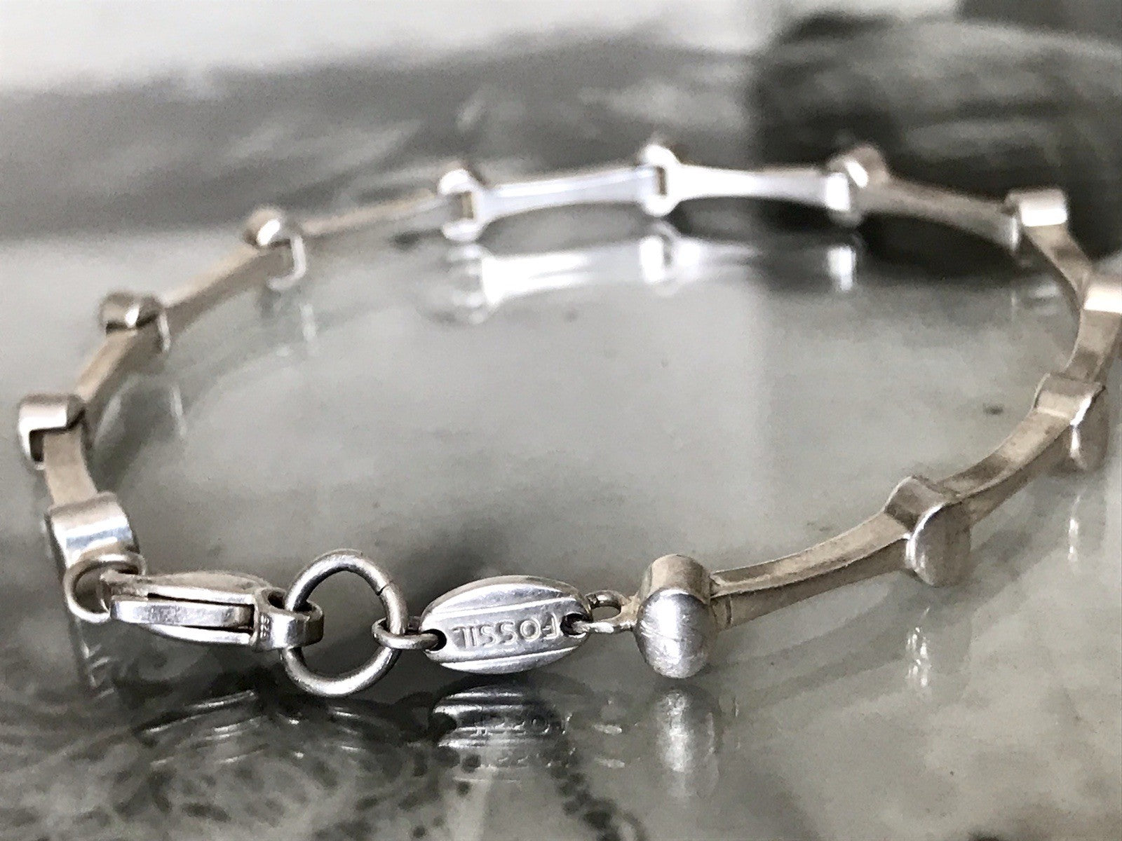 Unisex Herren Damen Armband Silber Schmuck Fossil massiv 925