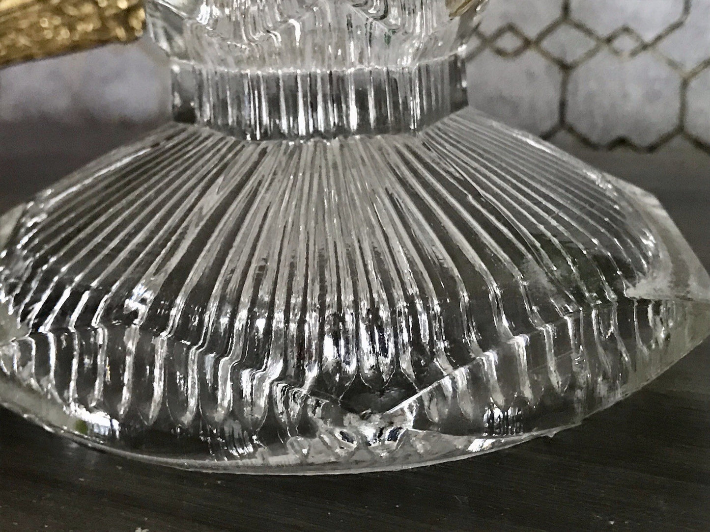 Antik Art Déco Pressglas Glas Schale Fußschale Tafelaufsatz Brockwitz Imperial