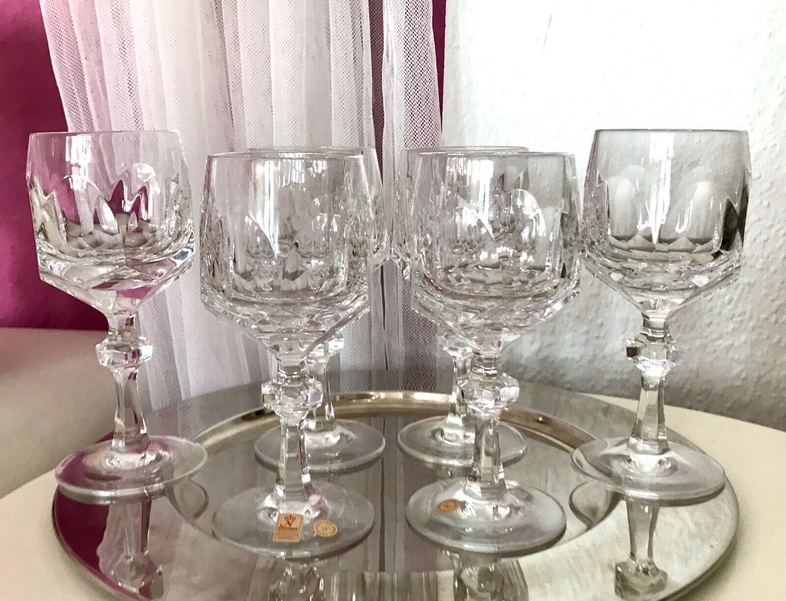 Vintage SEHR EDEL 6 Weingläser Gläser  Kristallglas Nachtmann Alexandra