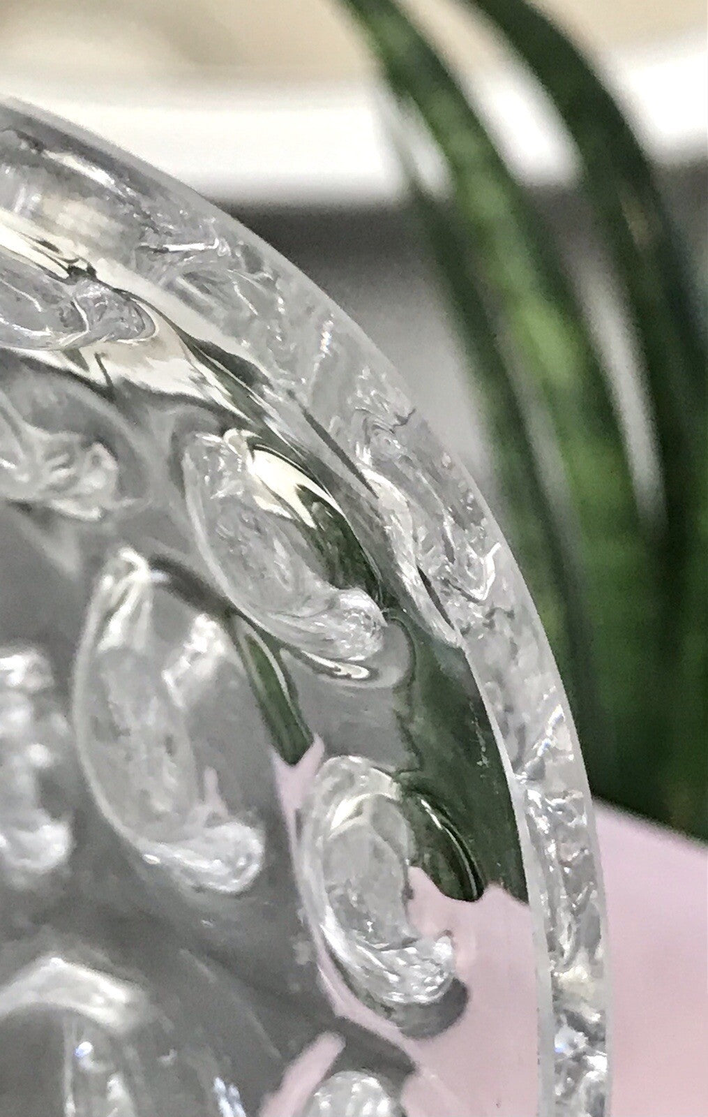 Vintage 60er 70er Design hohe Glasvase Glas Vase Bubble Op Art Hirschberg