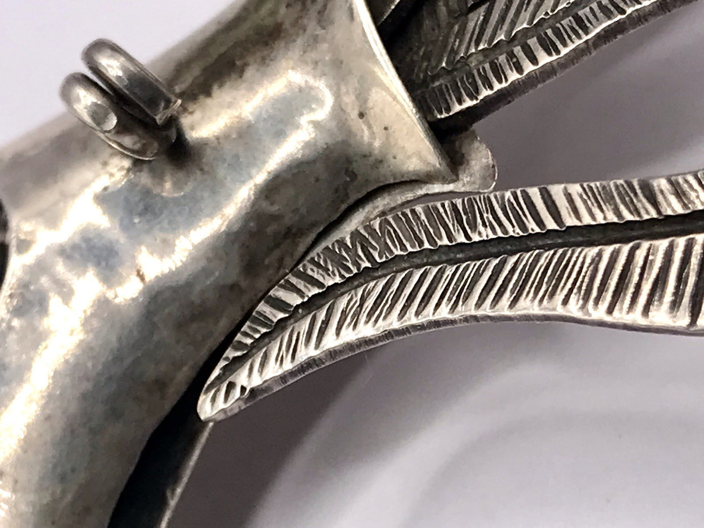 Vintage Azteken Kopf Ethno Maya Anhänger Kettenanhänger Silber