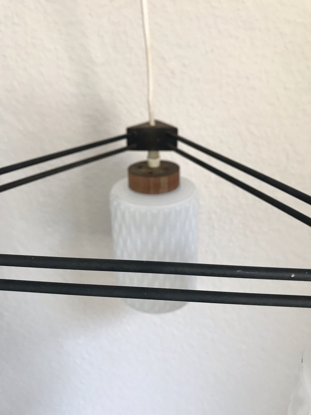 Vintage Alt 60er Leuchte Deckenleuchte Lampe Leuchte String Ära MCM Teak Tripple