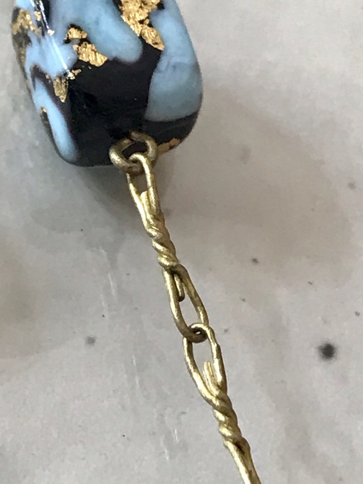 Alt Edel Vintage Halskette Kette Murano Perlen Sehr Schön