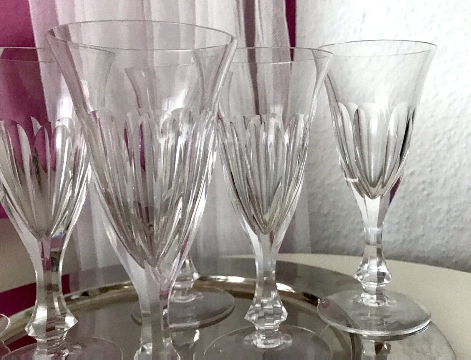 Vintage EDEL 6 Sektflöten Champagnerflöten Gläser Kristallglas Bleikristall WOW