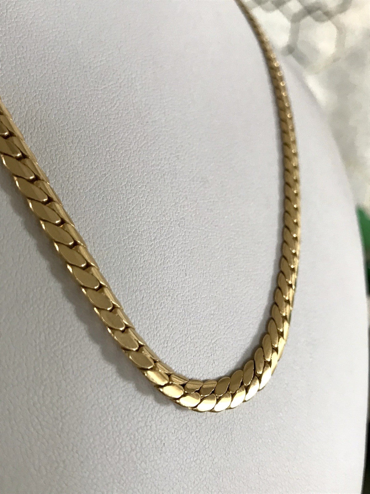 Vintage Halskette Amerik. Doublè gold SCHÖN Damen Massiv Collier Kette