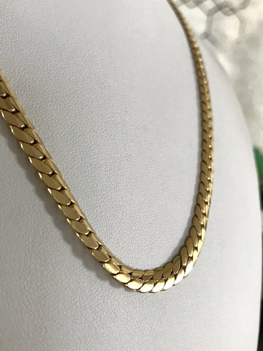 Vintage Halskette Amerik. Doublè gold SCHÖN Damen Massiv Collier Kette
