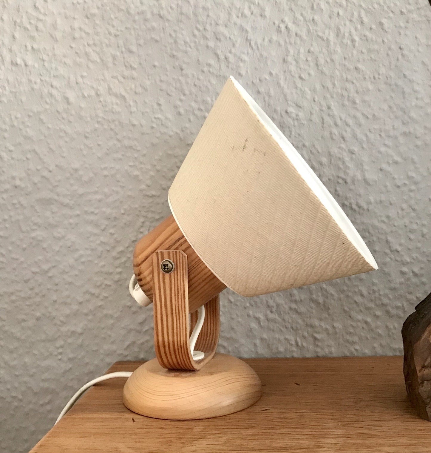 Vintage Solbackens Svarveri Schweden 70er Tischleuchte Wand Lampe Skandi Design