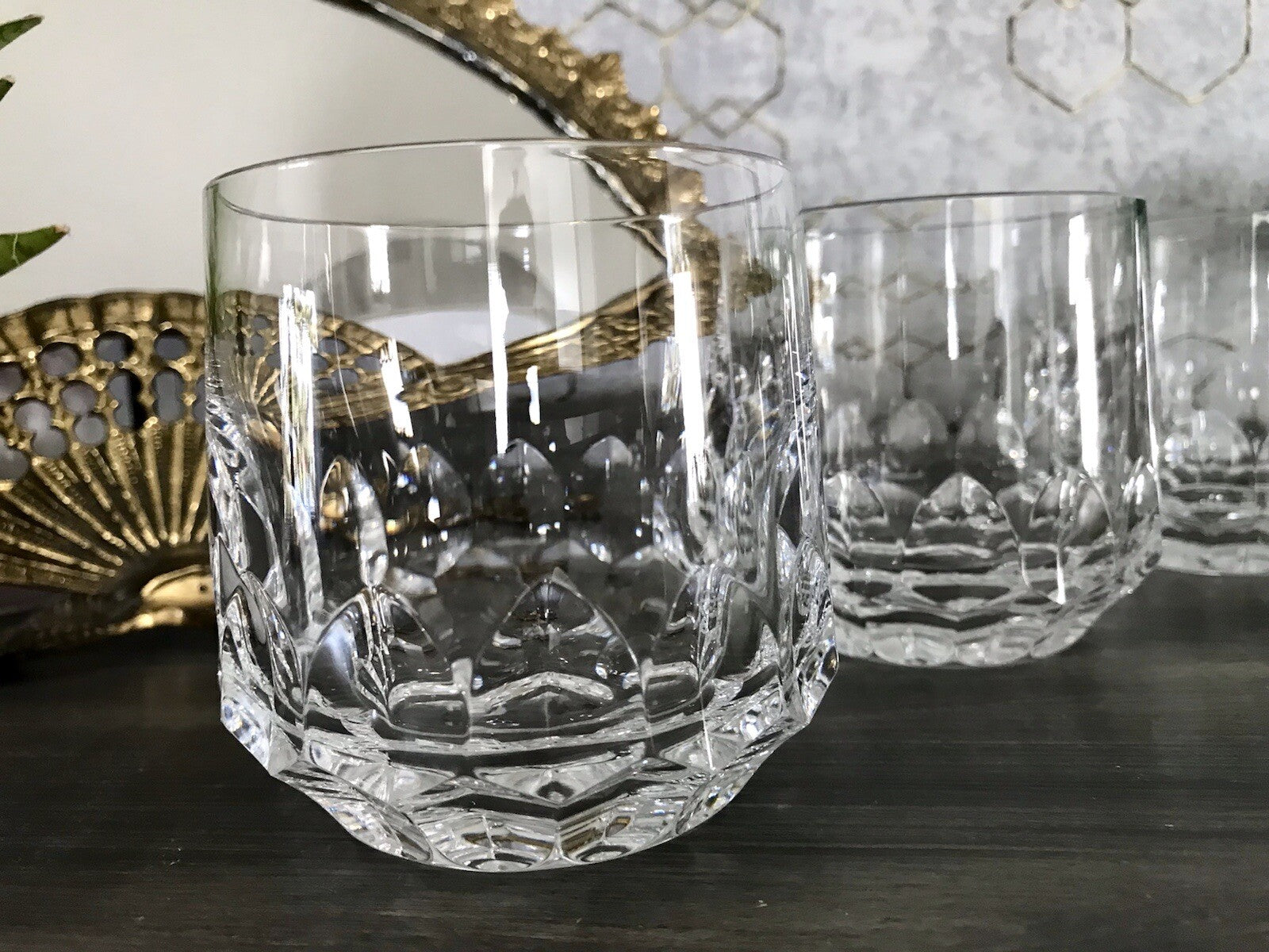 Vintage Edel 3x Whisky Gläser Kristallglas Peill & Putzler Bleikristall