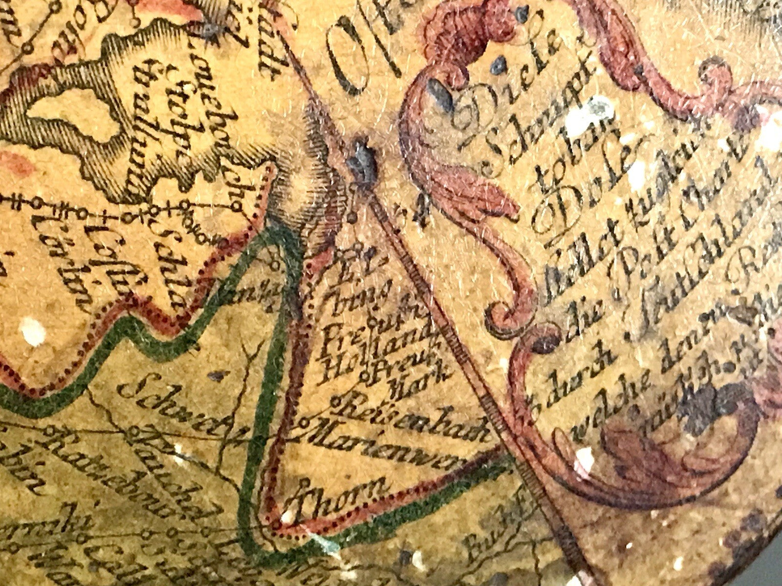 Antik Dose RAR Tabakdose Tabatiere Kartographie Teutschland Karte vor 1815!!