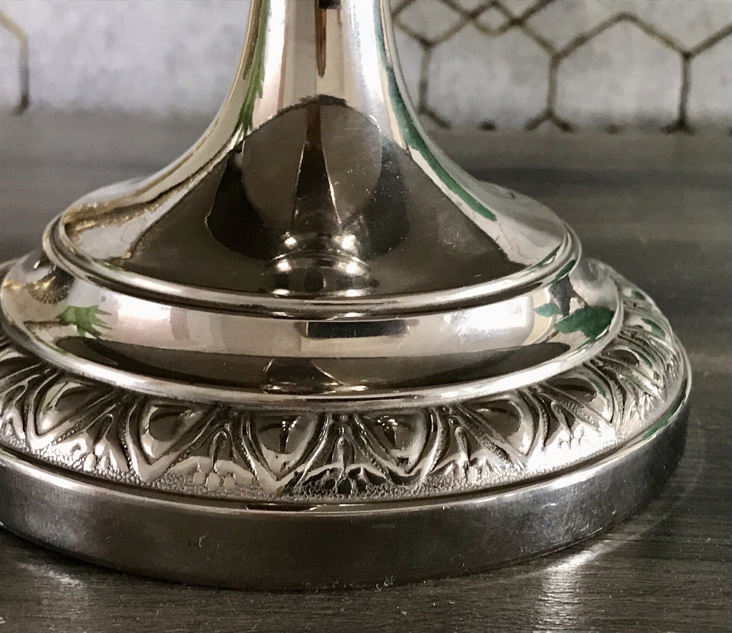 Antik ~1880 Tortenplatte auf Fuß Metall Keramik Steinzeug Paetch Frankfurt Oder