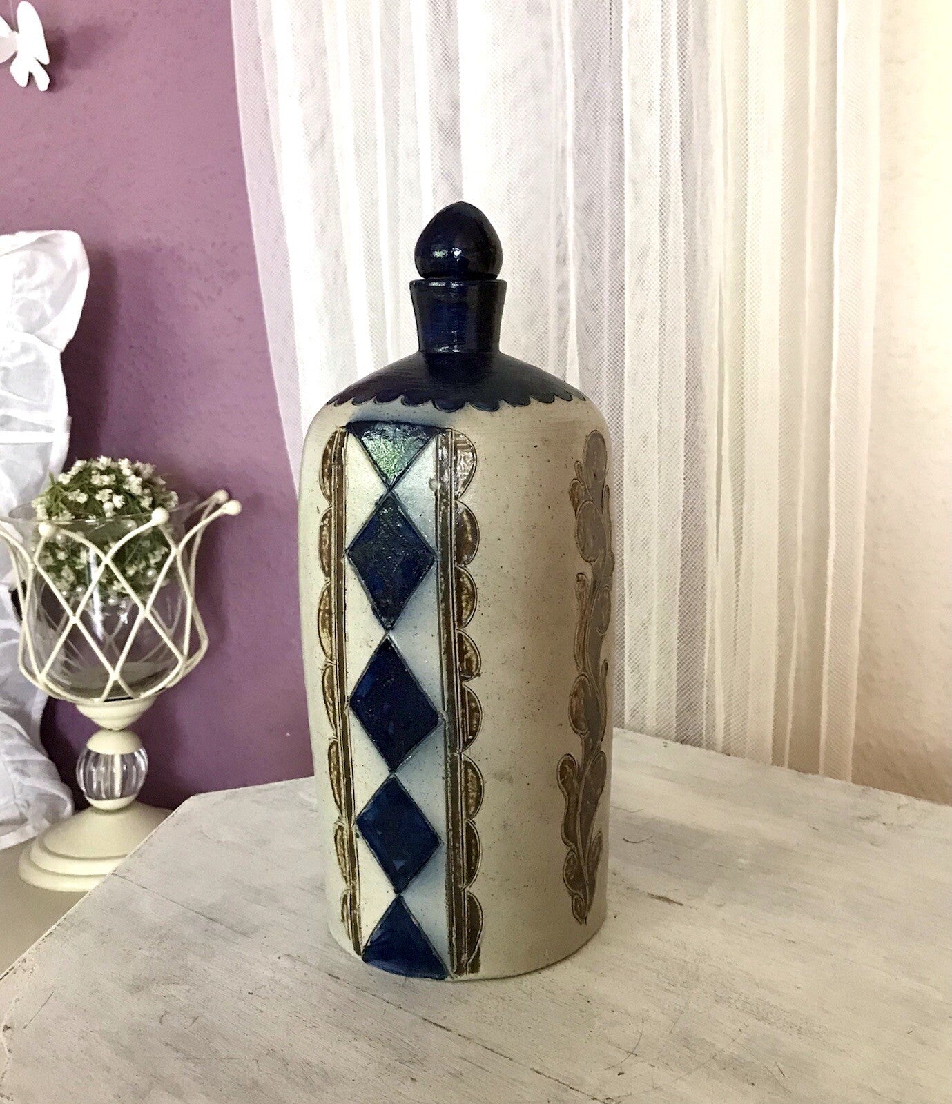 Vintage Karaffe Flasche Schnapsflasche Keramik Steinzeug Westerwald?