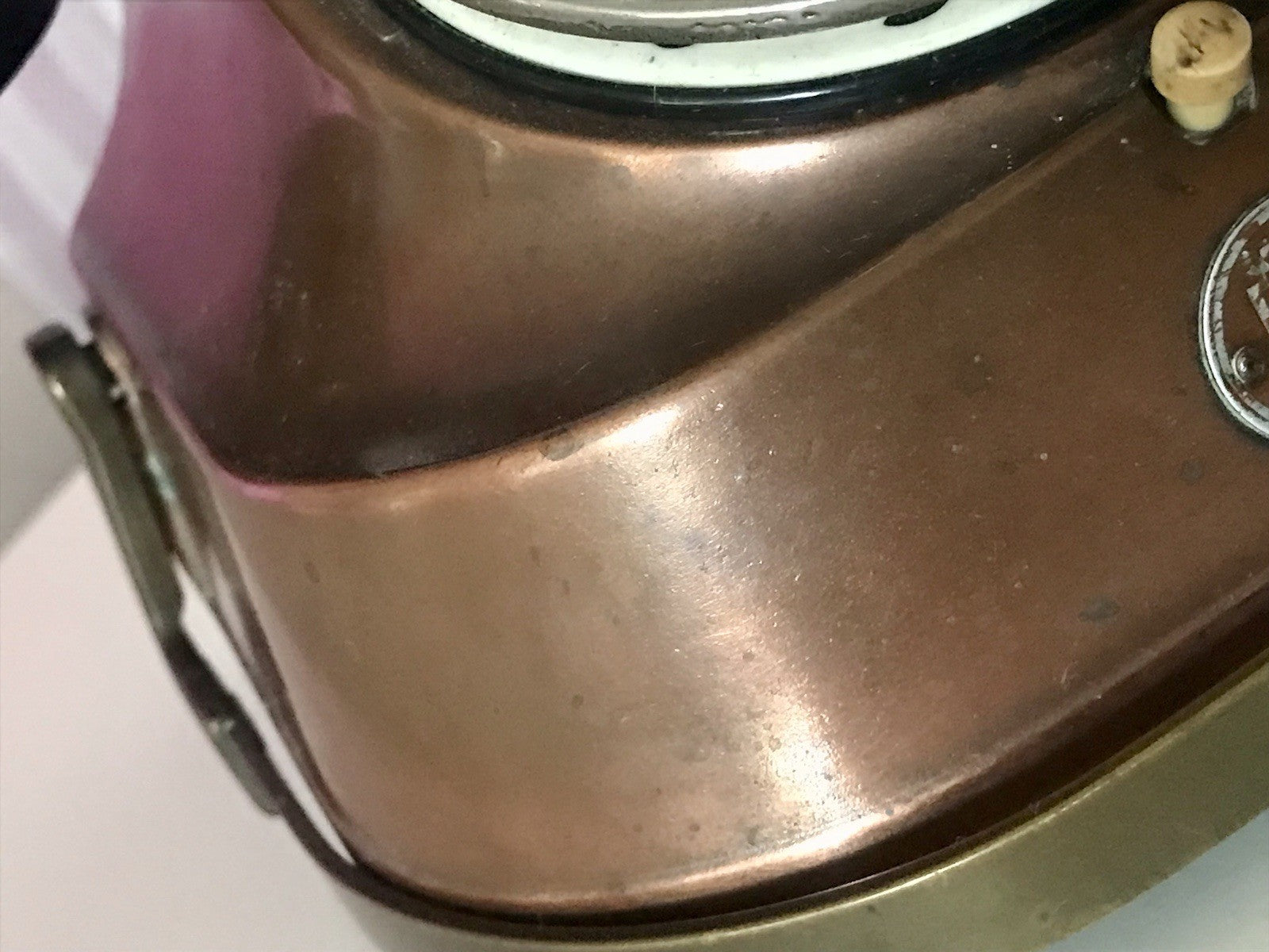 alt 50er beinahe antik FTR Bell Telefon Bakelit Kupfer sehr dekorativ schwer