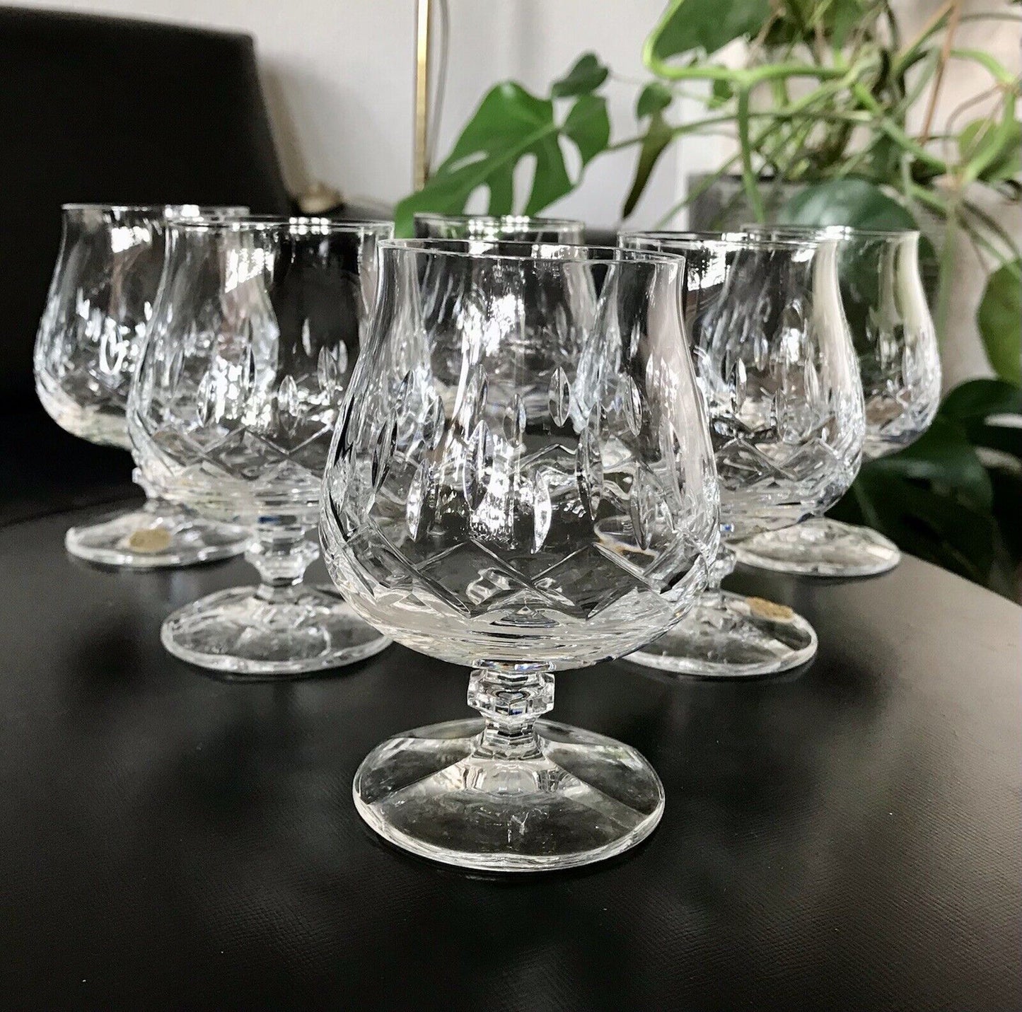 Vintage Edel 6 +2 Cognacschwenker Cognac Gläser Kristallglas geschliffen Zwiesel