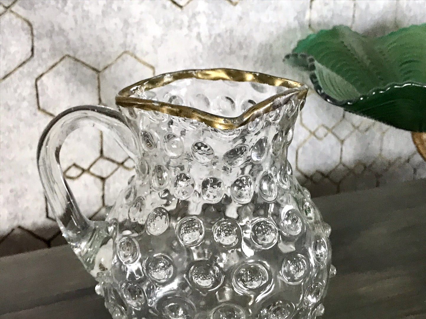 Anti Krug Glaskrug Kanne Karaffe Nuppen Abriss Zwar&Neugebauer Weißwasser 0,6 L