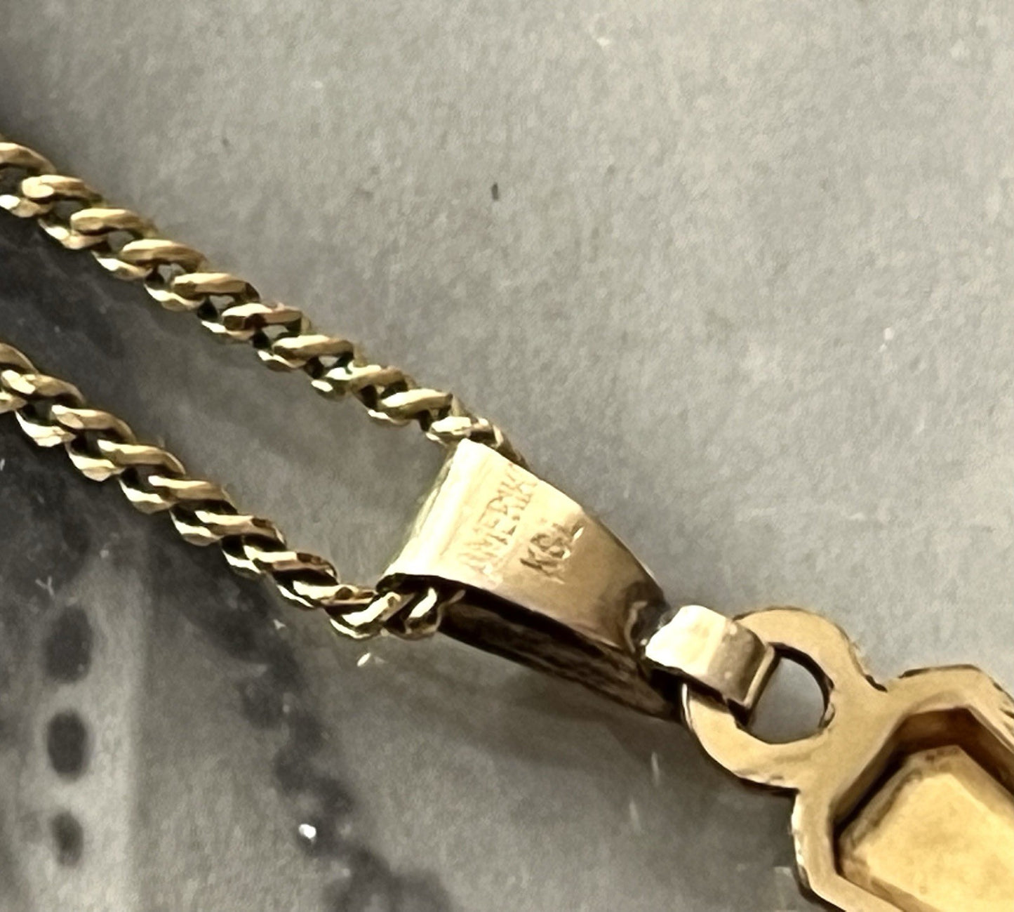 Antik Art Déco Kettenanhänger  Anhänger gold Amerikan Doublè K&L Kreuz