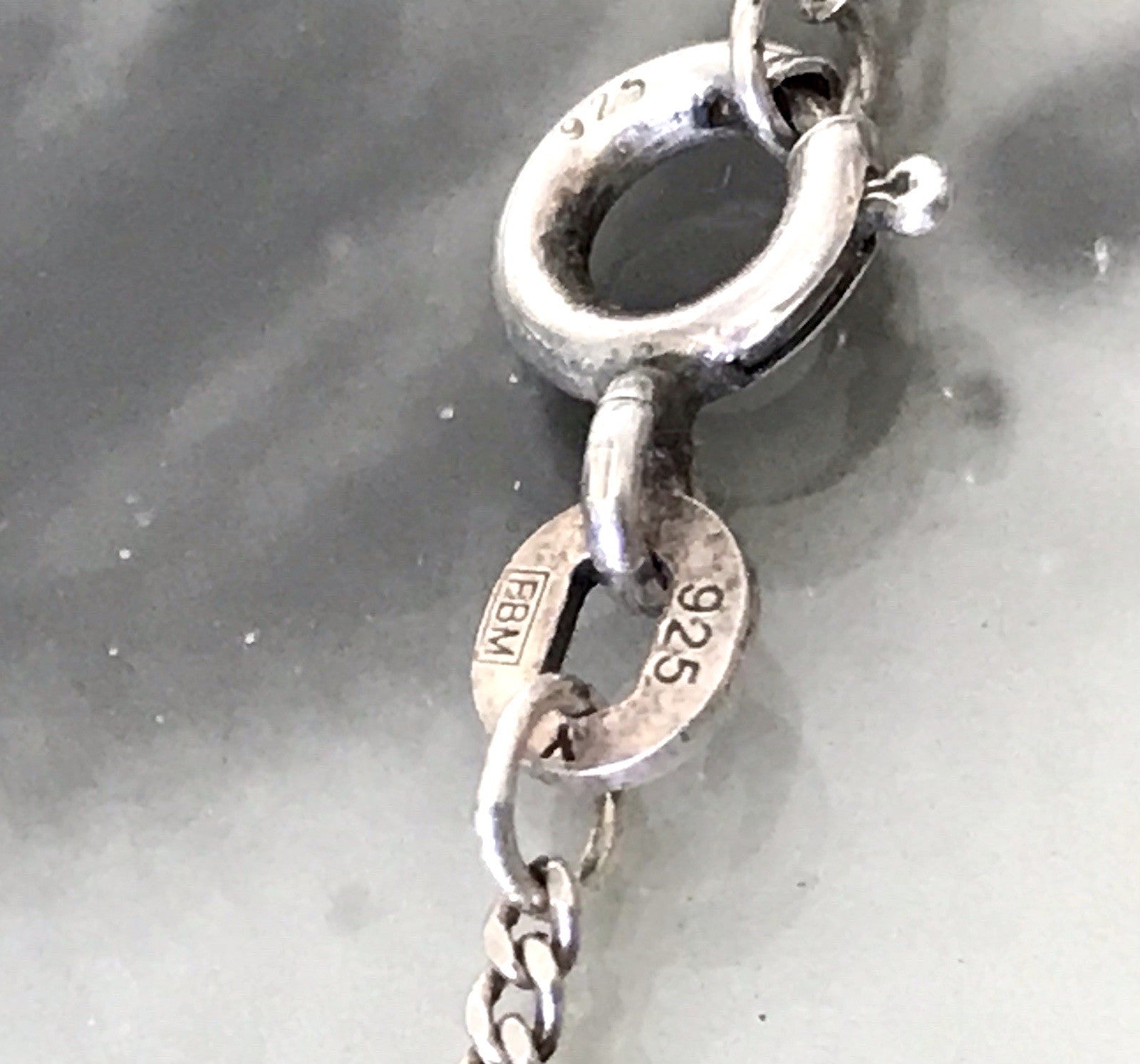 Antik alt 925 Sterling Silber Collier Halskette Türkis