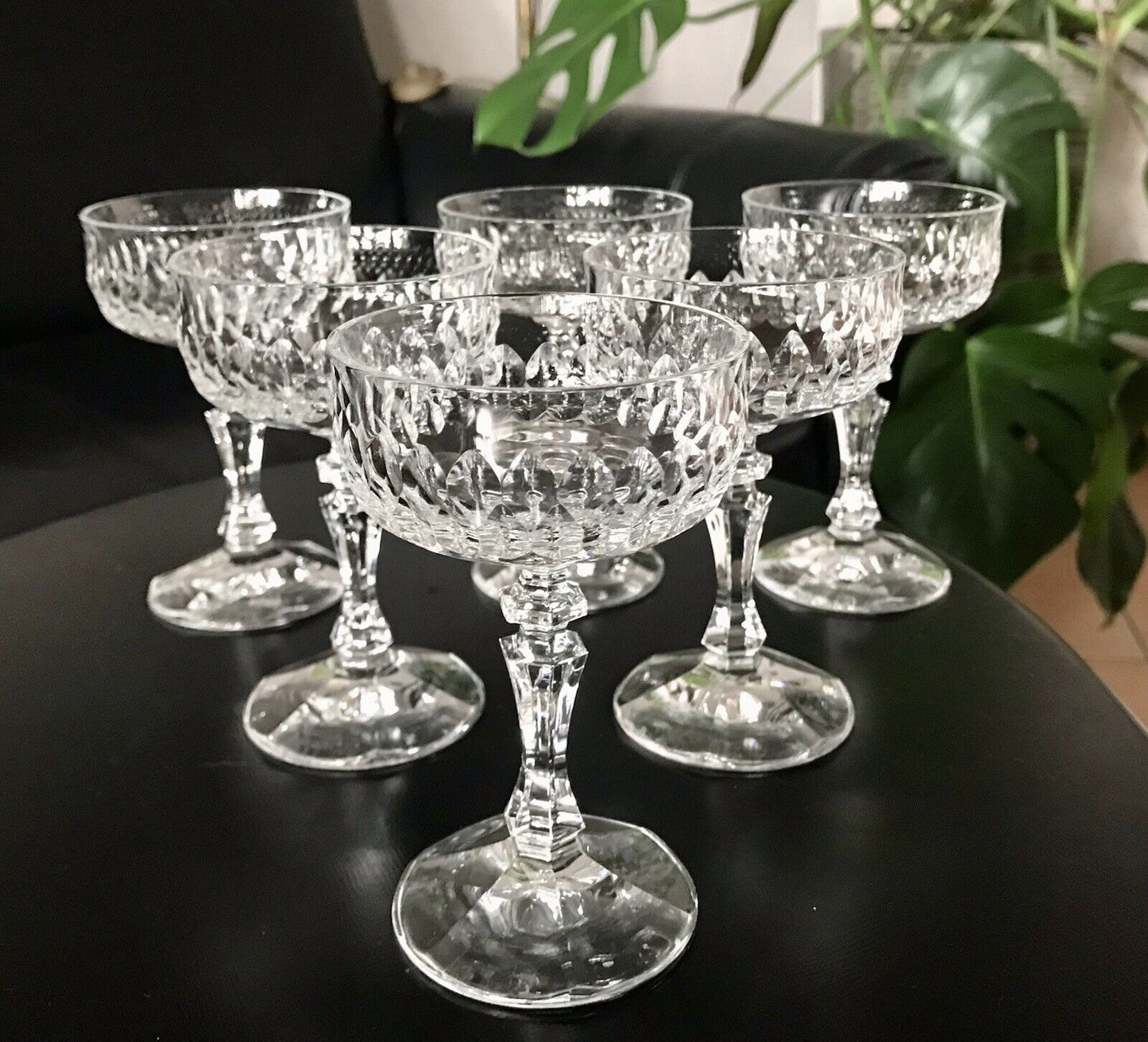 Vintage 6 EDEL Likörschalen Likörgläser Glas Kristallglas