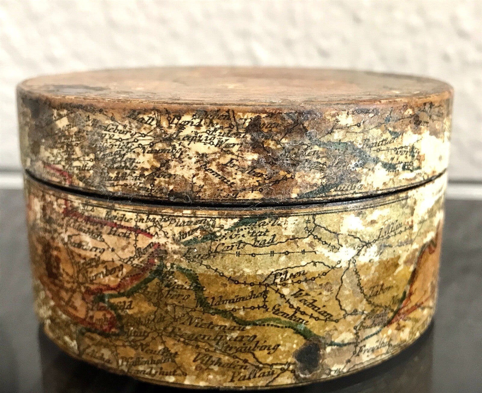 Antik Dose RAR Tabakdose Tabatiere Kartographie Teutschland Karte vor 1815!!