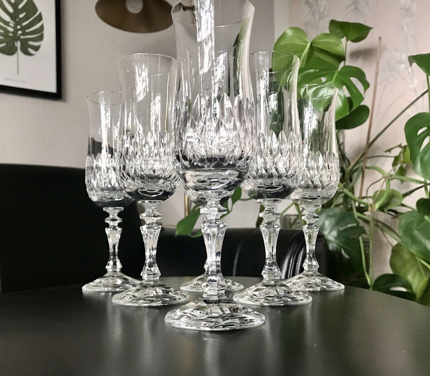 Vintage 6 EDEL Champagner Sektflöten Sektgläser Glas Kristallglas