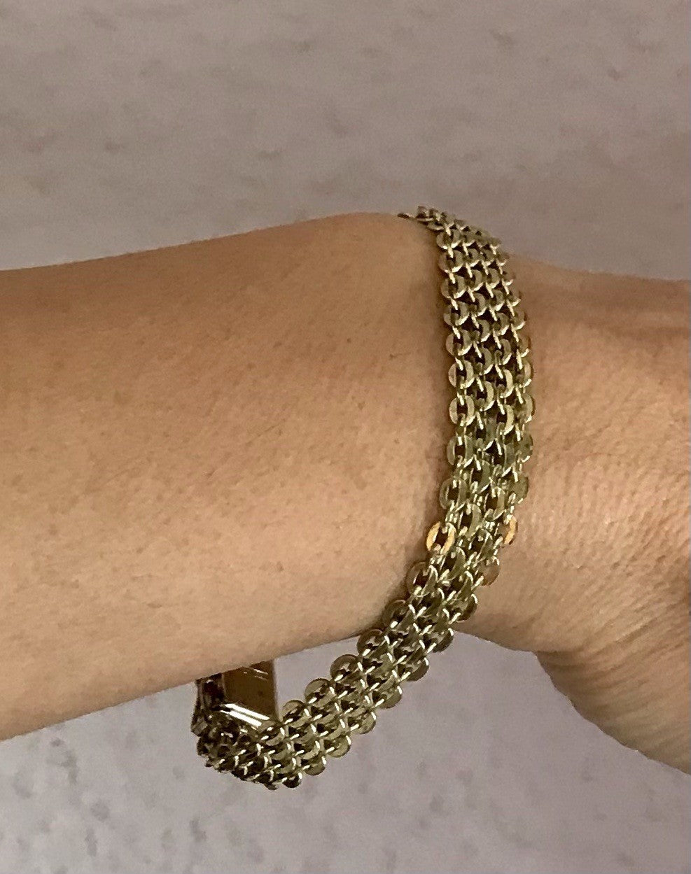 Vintage Teppicharmband Armband vergoldet Amerik. Doublè FBM