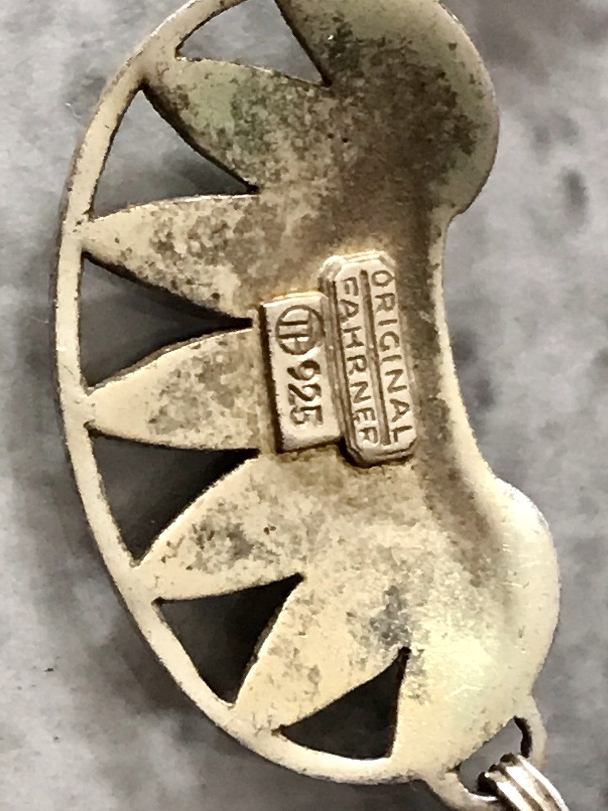 Antik Theodor Fahrner Designer Collier 925 Silber vergoldet Markasite Halskette