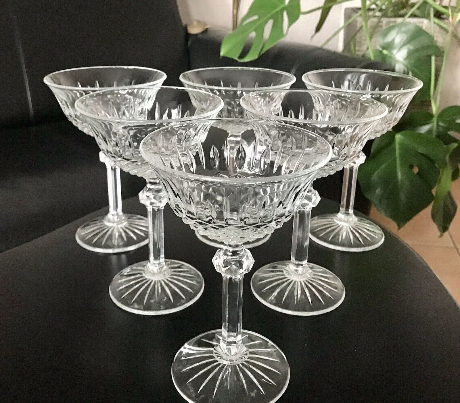 Vintage 6 Sekt Champagnerschalen Gläser Sektschalen Glas