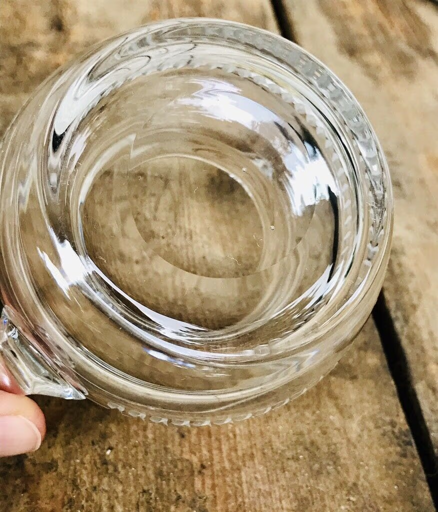 Alt Sahnegießer Kristallglas Bleikristall Glas