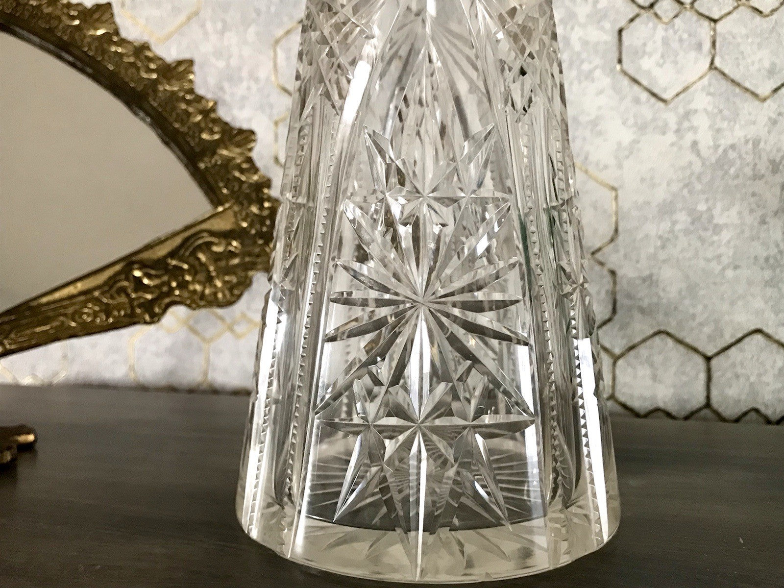 Antik Saint Louis? Glaskaraffe Karaffe Kristallglas wundervoll Bleikristall Edel