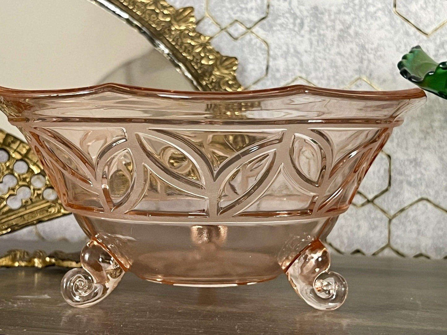 Antik Rosa Schwepnitz Maria Art Déco Schale Pressglas Glasschale So Schön!
