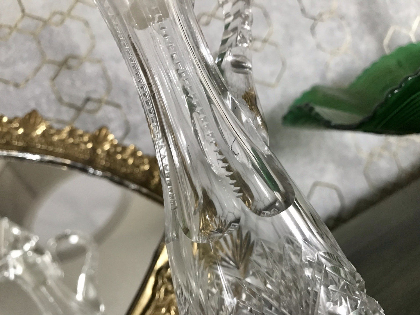 Antik Baccarat? Glaskaraffe Karaffe Kristallglas wundervoll Bleikristall Edel