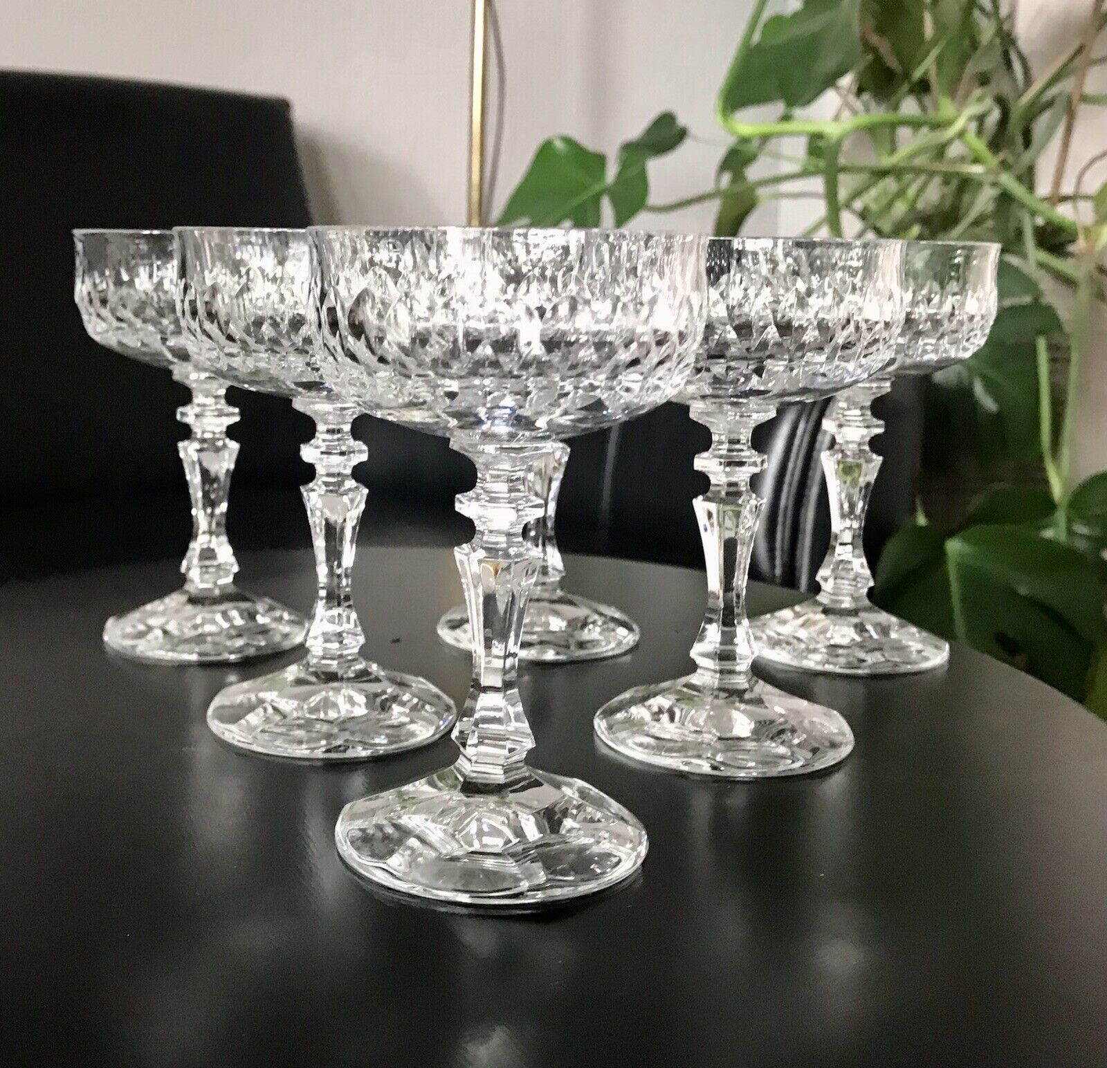 Vintage 6 EDEL Likörschalen Likörgläser Glas Kristallglas