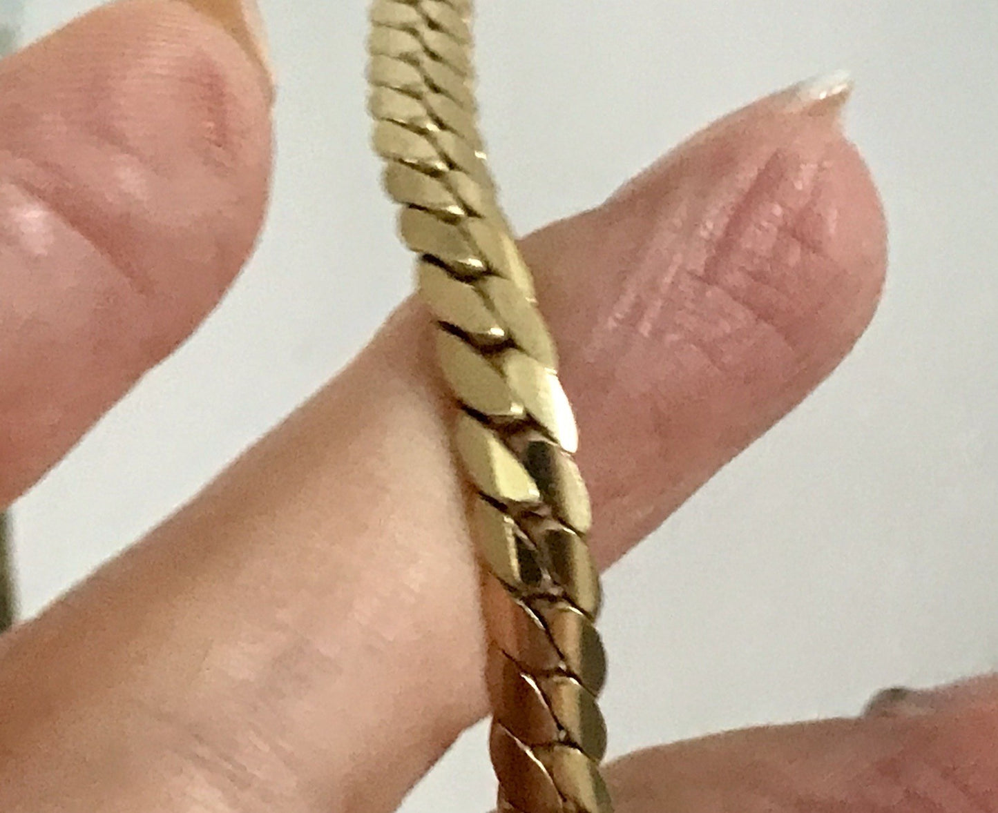 Vintage Halskette Amerik. Doublè gold SCHÖN Damen Massiv Collier Kette