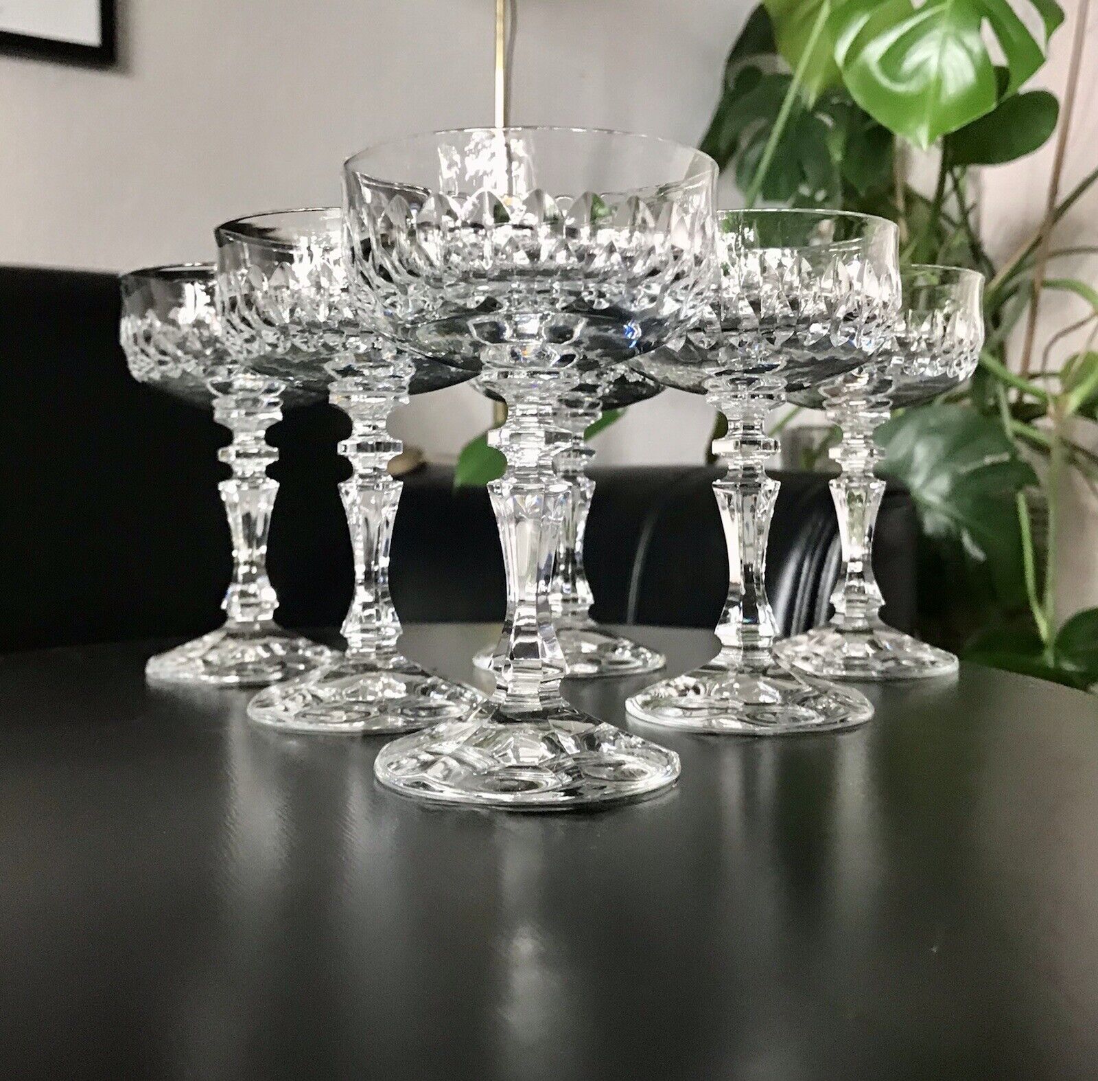 Vintage 6 EDEL Likörschalen Likörgläser Glas Kristallglas